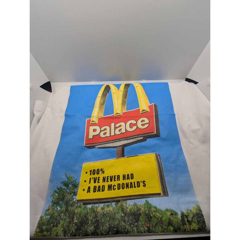 Palace x McDonald’s Sign T-Shirt ‘White’ Authentic Men’s XXL – New